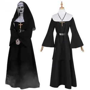 Nun Costume Unisex Horror Nun Costume Plus Size Nun Costume Ladies Black Halloween Costume