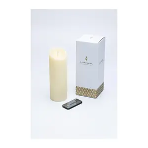 Luminara 8" Unscented Wax Flameless Candle & Re mote Control
