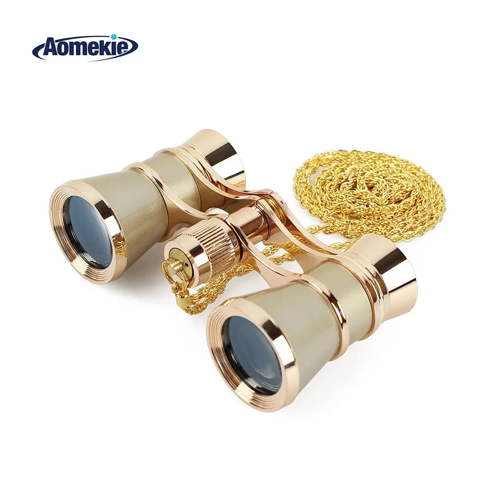 Opera Glasses Binoculars 3X25 Theater Glasses Mini Binocular Compact with Chain for Adults Women Kids in Musical Concert
