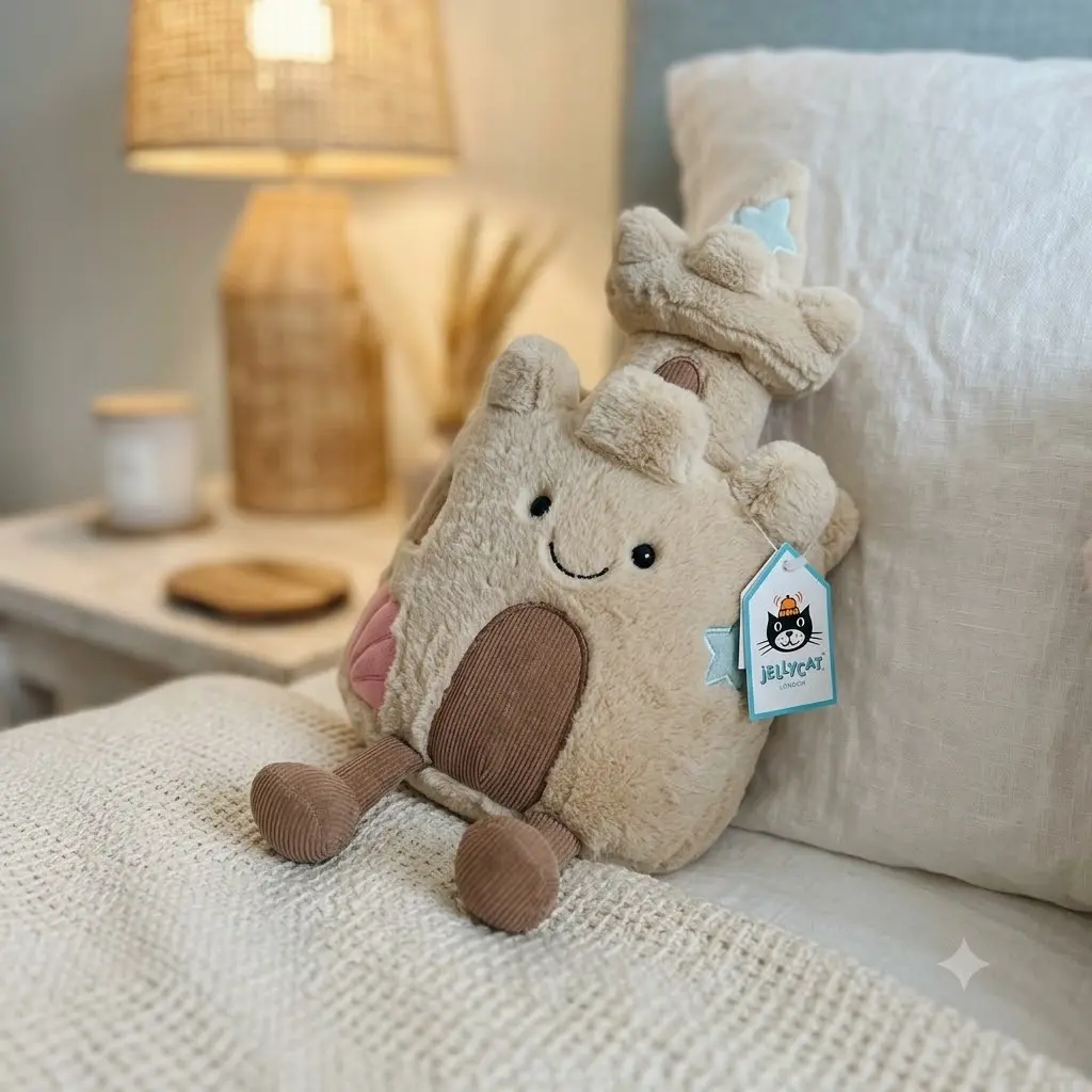 Jellycat Amuseables Beach Sandcastle Plush Doll – Adorable Soft Stuffed Animal, Summer Collection, Gift for Jellycat Fans, Fast US Shipping