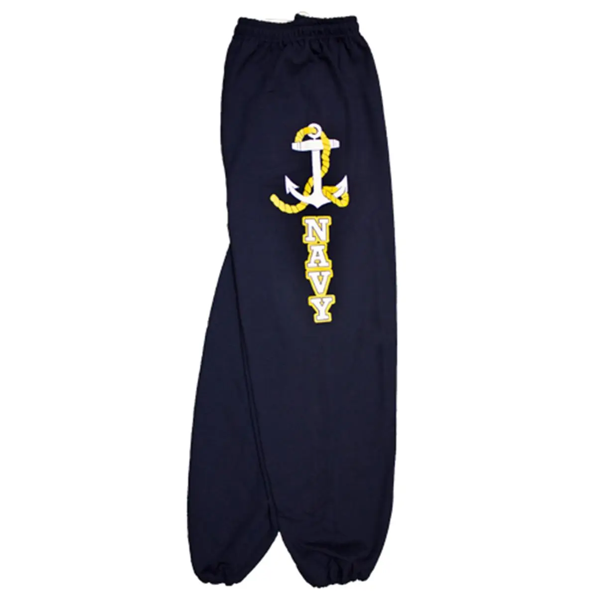 212 MAIN Men's Cotton Blend Athleisure Style Relaxed Fit Sports Bottoms - Navy Gym Sportswear Bottoms with 1-Sided Logo Imprint, Fitness Pants, Gym Outfits, Male, One-Sided Logo
