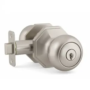 Stanton Keyed Entry Door Knob, Satin Nickel