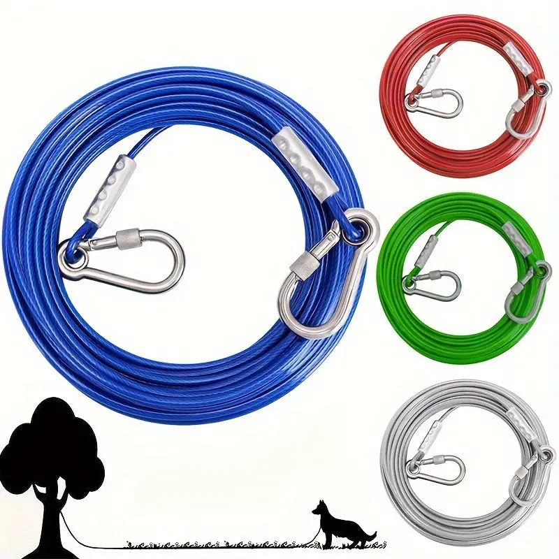 Power Dog Leash With Steel Frame 15, 20, 30, 40, 50 Ft Heavy Duty Leash Up To 250 Lbs Training Yard And Patio