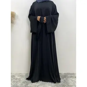 Women'sSolidLongSleeveBeltedLoungeDress,CasualComfyRoundNeckLooseLongDressforDailyHomeWear,MuslimArabicAbaya,LadiesIslamicClothesforAllSeasons,SleepwearforWomen,ModestyClothing,LoungeSetforWomen