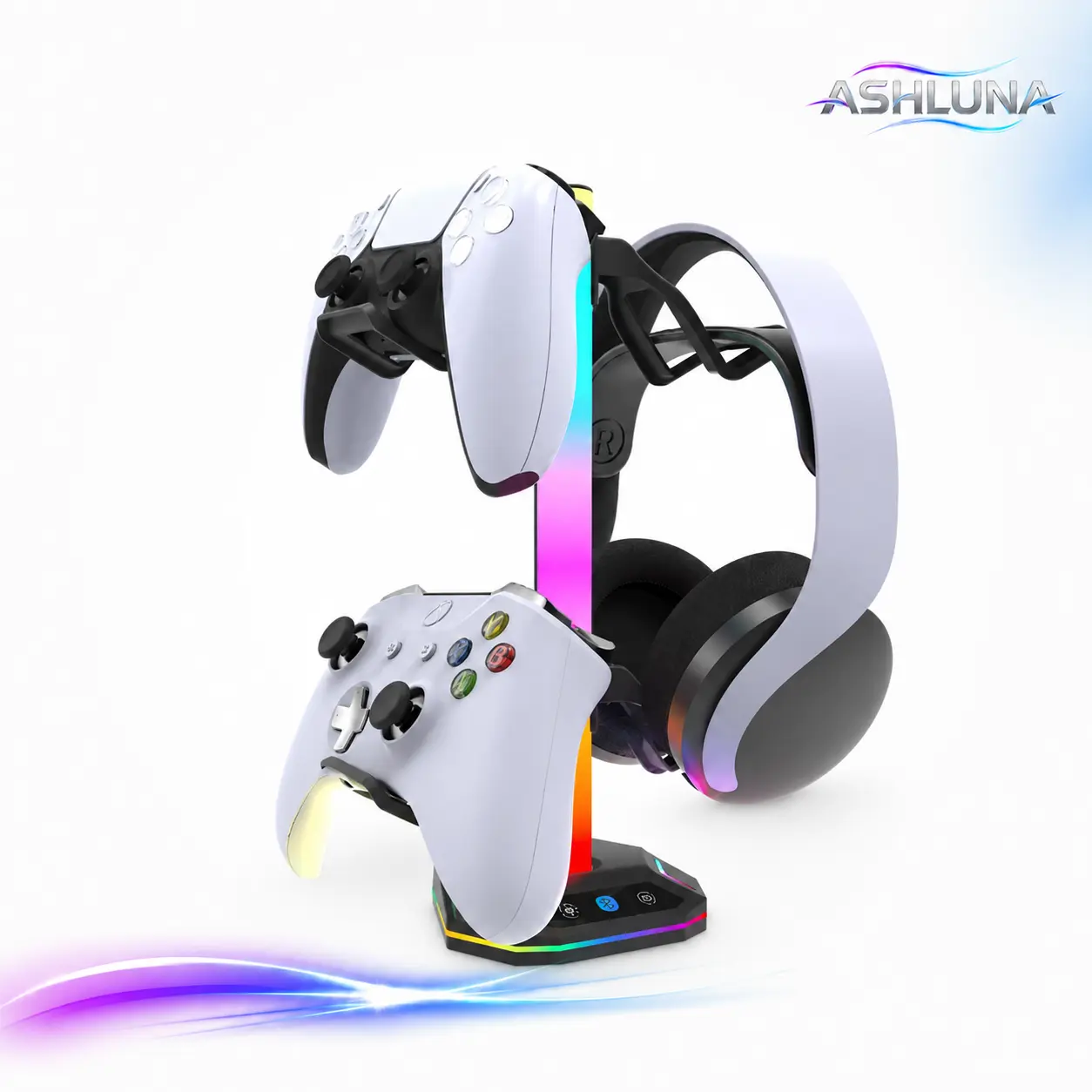 Game Controller Holder, Game Controller Display Stand with RGB Light Effect, Console Accessories for PS5 Controller/Xbox Controller, Switch Controller, Game Accessories, Game Peripherals