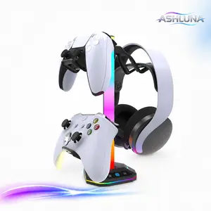 Game Controller Holder, Game Controller Display Stand with RGB Light Effect, Console Accessories for PS5 Controller/Xbox Controller, Switch Controller, Game Accessories, Game Peripherals