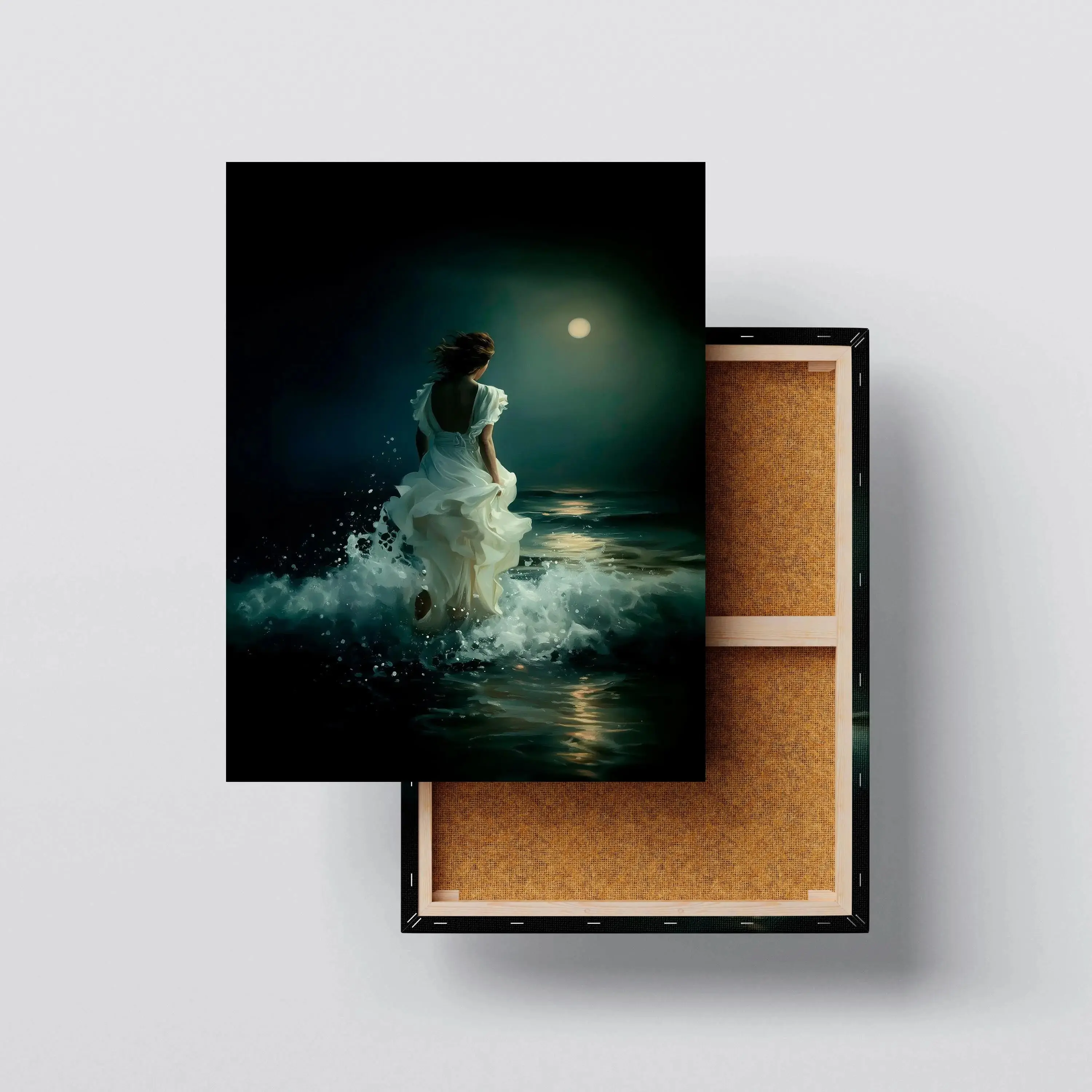 Moonlit Elegance – Romantic Ocean Wall Art
