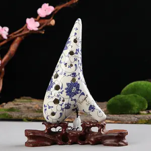 Imperial Blue & White 12-Hole Ocarina