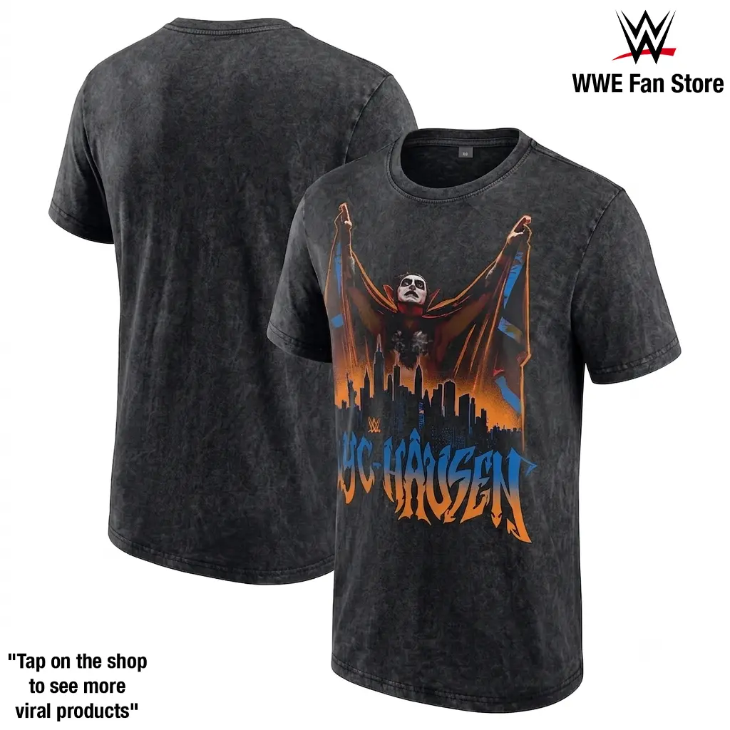 Unisex Danhausen Fanatics Fest New York 2026 Short-Sleeve Cotton Fabric Casual T-Shirt - WWE, AEW, ROH, Indy Wrestling Legend, Horror Comedy, Retro Vintage, Collectible Top Gift for Wrestling Fans, Shortsleeve, Tops, Seamless, Menswear, Oversized, Printed