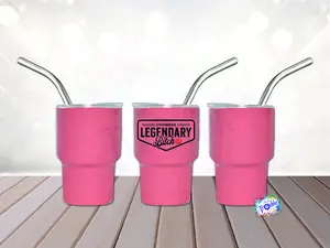 Unhinged Legendary B*tch Funny Insulated 3 oz Tumbler Stainless Steel Drinkware with Lid & Straw for Hot Cold Espresso BPA Free Non Slip Bottom
