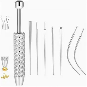 Body Jewelry Replacement Tool Set, with Bead Holder - Easy-Grip Tapered Tool, suitable for nose rings, earrings, and lip rings