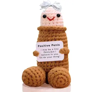 Emotional Support crochet Pickle Nuggets Weird Stuff gifts,Positive pickle crochet Plush Dolls for friend husband boyfriend