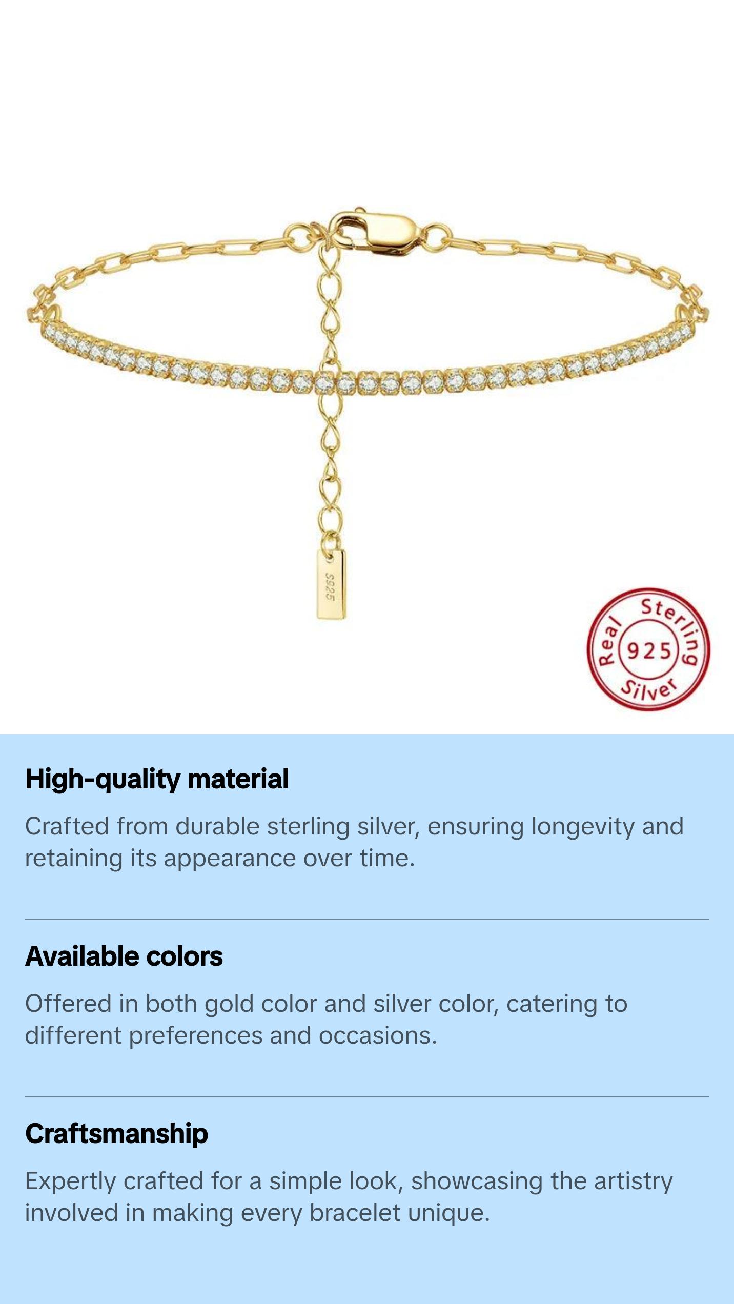 Chain & Tenis Bracelet