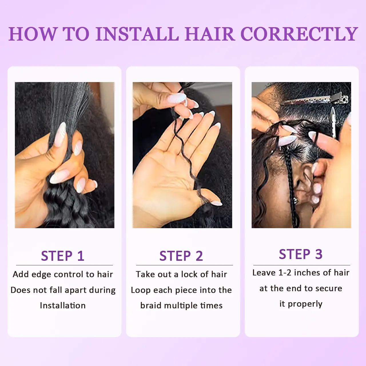 YGwigs Double Drawn Dark Brown Loose Wave Bulk Human Hair For Braiding