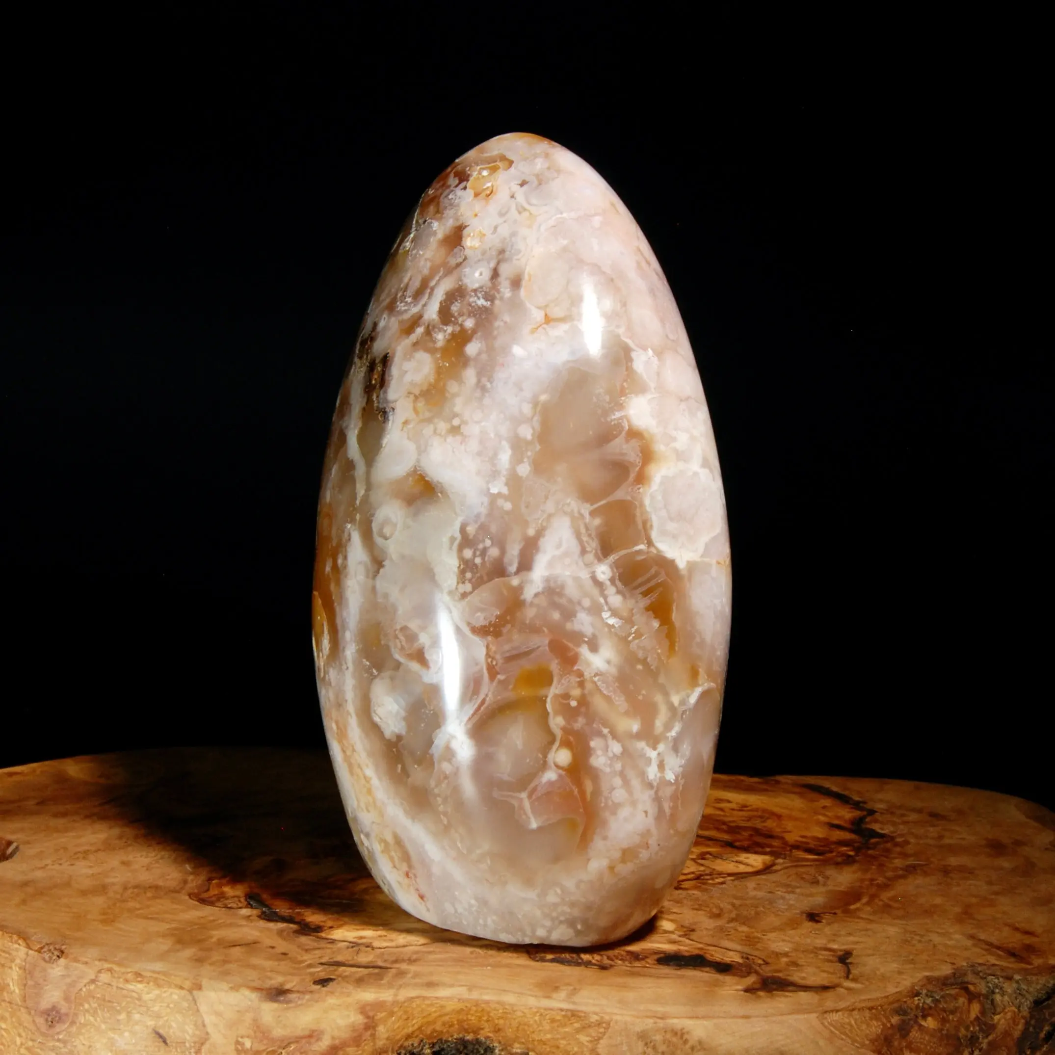 1.8lb XL Sakura Flower Agate Crystal Freeform Tower, Pink Lavender Peach Sakura Agate,  Madagascar