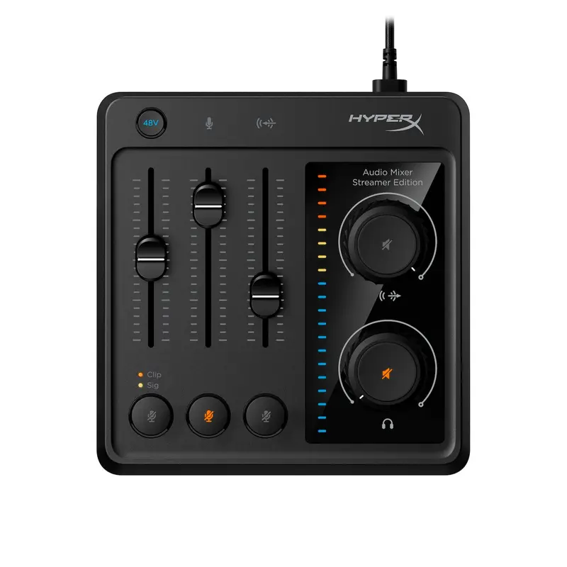 HyperX Pro Audio Mixer - Compact Streaming PC Mixer with 24-bit/96khz Audio Interface, USB-C Cable Connection, Plug-and-Play Functionality for Windows/Macos Recording