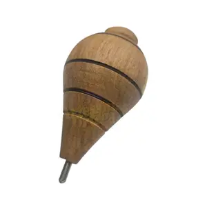 Mexican Classic Mesquite Wooden Spininng Top / Trompo de Madera de Mezquite Durable