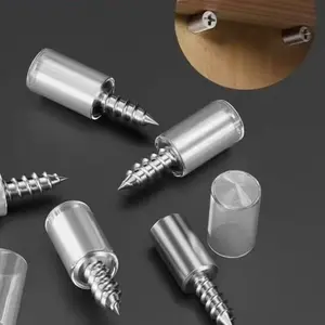 Self-Tapping Screws Cabinet Laminate Support, Non-Slip Sleeve Shelf Pins, Steel Pin Peg Self-Drilling Screws for Kitchen Cabinets, Bookcases, Hardware