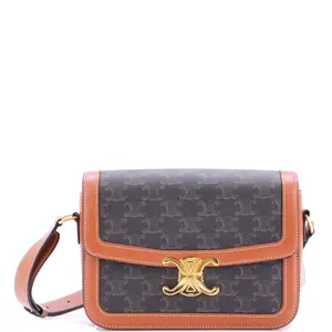 Pre-owned Celine Canvas Coated Shoulder Bags Triomphe Shoulder Bag Triomphe Coated Canvas Medium by Rebag