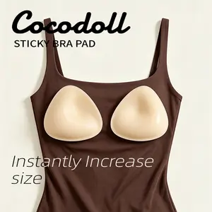 COCODOLL Sticky bra pads,Removable Bra Pads,Inserts-Instant Lift& Push-Up Pads,Washable Silicone Bra Boosters For 2 Cup Sizes Enhancement