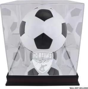 FC Dallas Mahogany Team Logo Soccer Ball Display Case