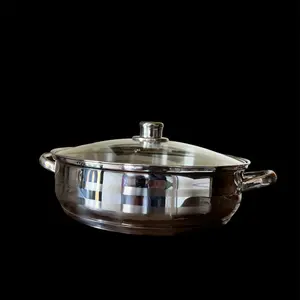 L-32 ,(8qt) low pot 18/10 stainless steel super double capsulated bottom