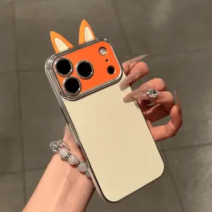 Zoo Topia Judith Nick Face to Face Phone Case for iPhone 17 16 15 14 13 12 11 Pro Max TPU Soft Shell Shockproof Adorable Design Protection with Fox Ears