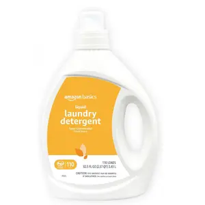 Amazon Basics Laundry Detergent Liquid, Concentrated, Fresh Scent, 110 Loads, 82.5 Fl Oz (New Packaging) laundry detergent