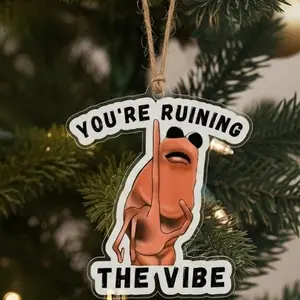 Marcus The Worm Christmas Ornament – Funny viral meme design, acrylic hanging decoration perfect for adding humor to your Christmas tree I Great gift for meme lovers