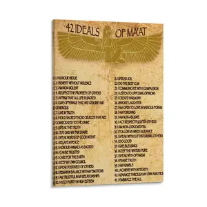 The 42 Laws Of Maat Negative Confessions Poster 24 Poster Canvas Wall Art For Bedroom Decor Bar Office Room Decor Gift