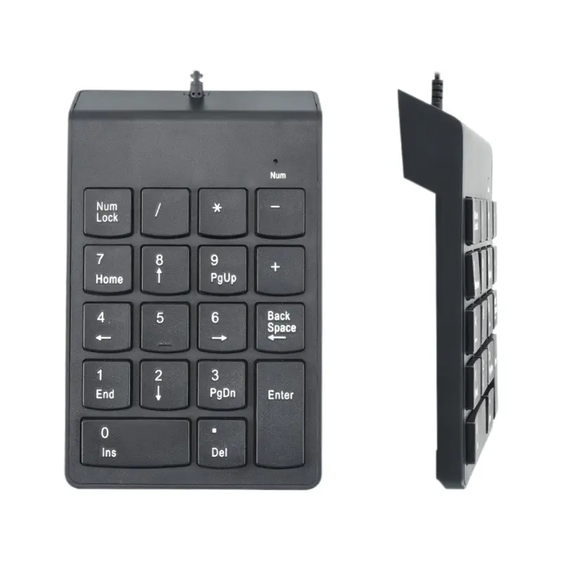 USB Wired Numeric Keyboard for Bank Finance Payment, Portable 18-Key Cashier Password Keyboard, Waterproof and Portable