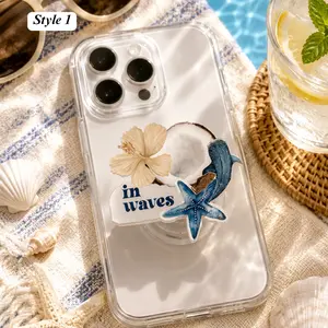 Summer Vibe Phone Grip – Cute Beach Aesthetic Phone Stand, Kawaii Tropical iPhone Holder, Trendy Summer Accessory Gift