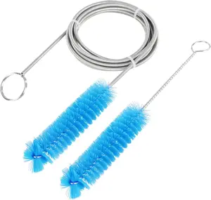 Tube Cleaning Brush - 7ft Flexible Wire Brush with Stainless Steel Bristles, 7in Handy Design, Compatible with Standard 22mm Diameter Tubing