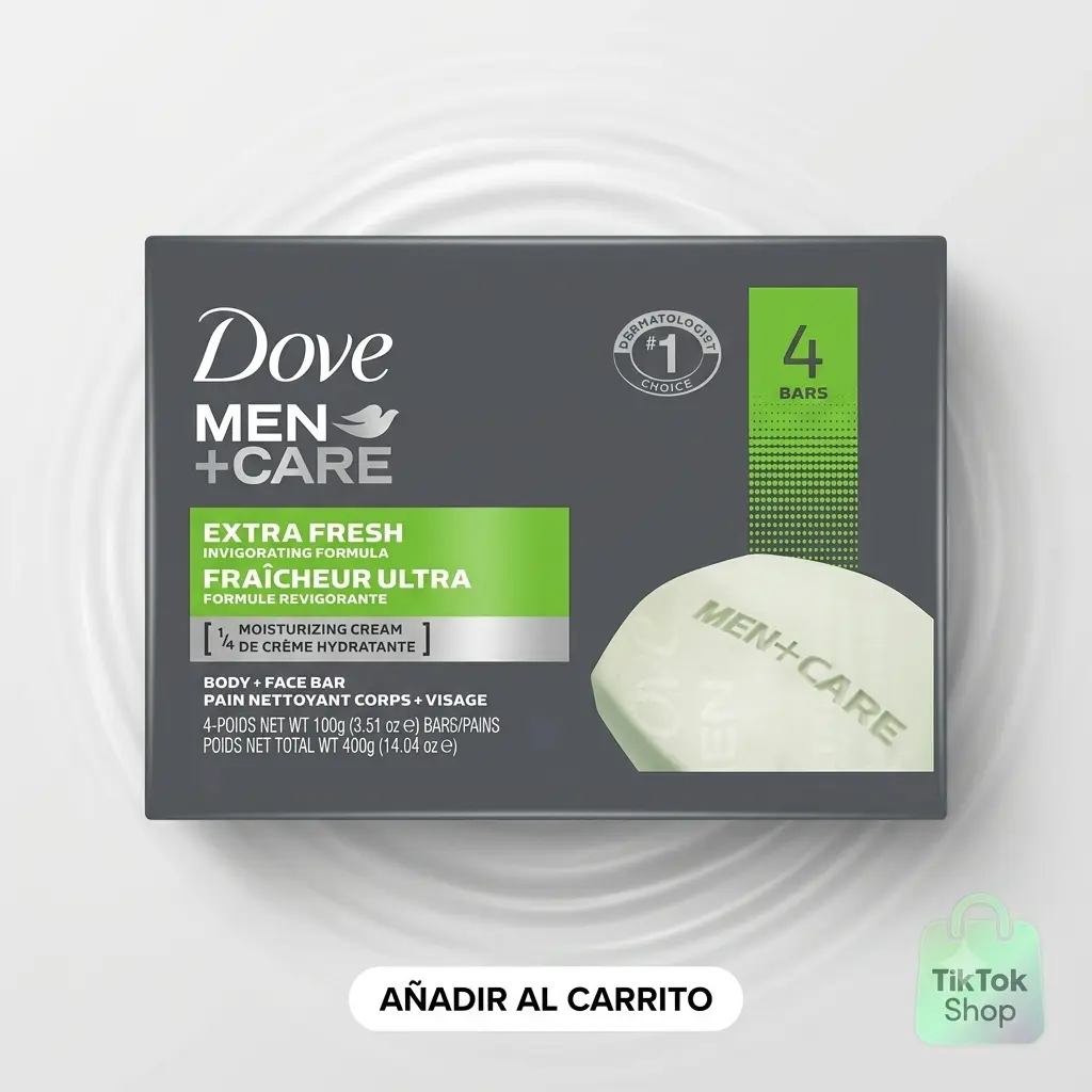 4 Bars -Dove Men Care - Extra fresh fraicheur ultra -creme hydratante - body - face