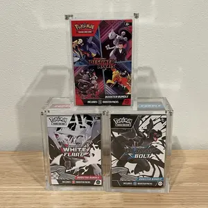 Pokemon Booster Bundle Acrylic Display Case for Display and Storage 99% UV Resistant Magnetic Lid