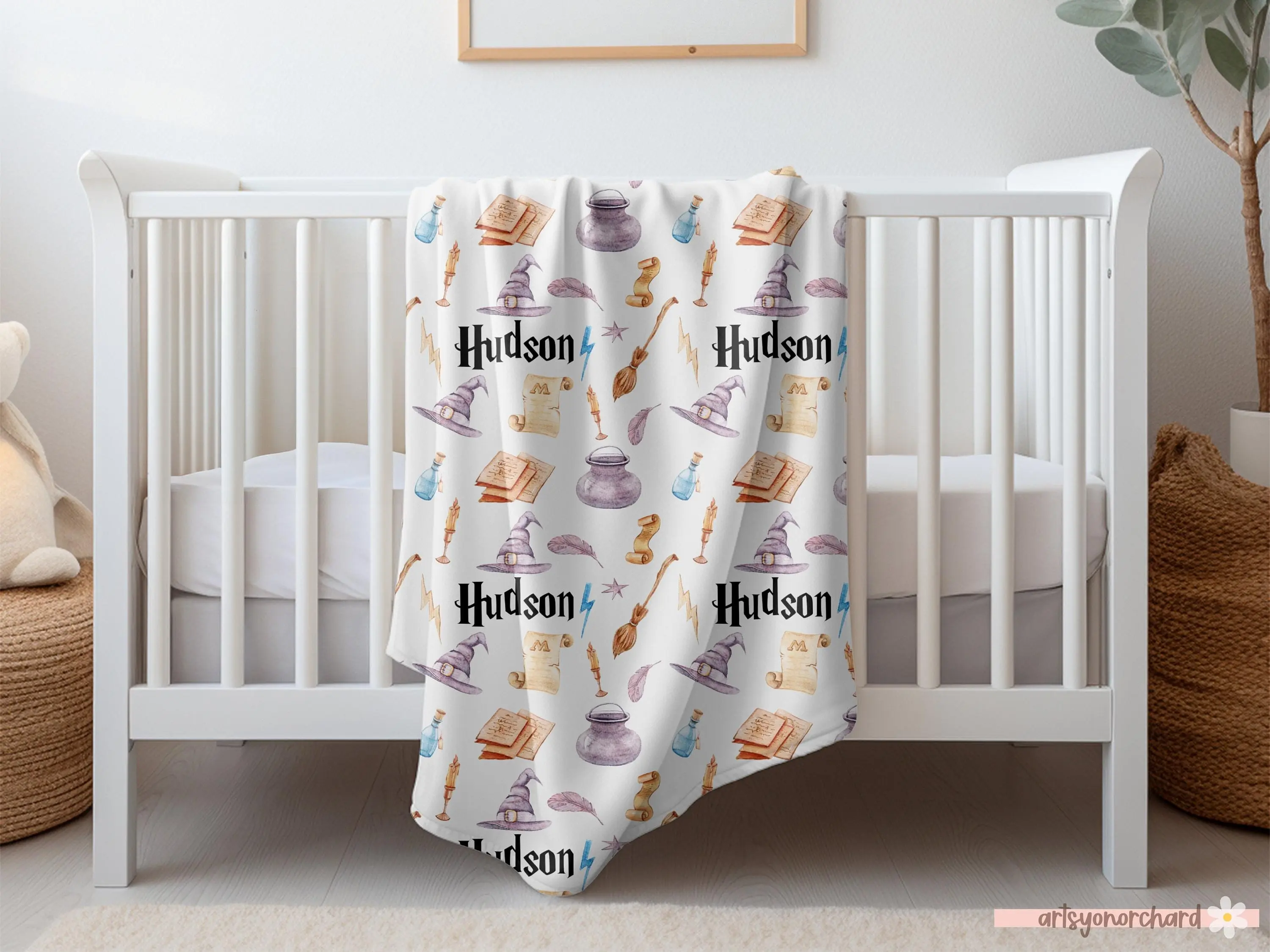 Personalized Name Fleece Blanket Wizard Throw Wizard Magic Blanket With Name Magic Wizard Nursery Theme Personalized Babyshower Gift