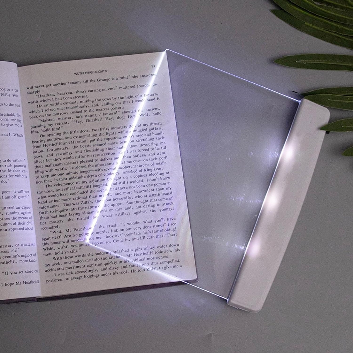 LED Reading Light Book Light Warm White Brightness Night Light Book Family Study Light Eye Care Night Reading Lamp Portable Bookmark Light Page Glow Reading Book Light Flat Board for Reading Book