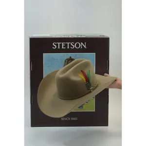 STETSON 6X SKYLINE TRADICIONAL FAWN Felt Hat 4 5/8" Crown 4" Brim Western Style Comfort Durability Fawn Color
