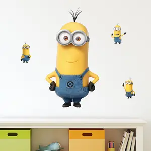 Minions Kevin Wall Decal Set - Officially Licensed 26 Inch Peel and Stick Decal with 3 Mini Stickers for Kids Rooms and Offices