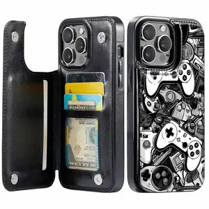 Phone Case: Game Console/Wallet Card Holder, Credit Card Slots Phone Case for Iphone 17 16 15 14 13 12 PRO MAX PLUS,AIR Plus Case, Cute Phone Case Samsung Galaxy S22/s23+S24 Plus/S25Ultra/ Cover for Women Girls Stylish Fashionable Coin Pocket