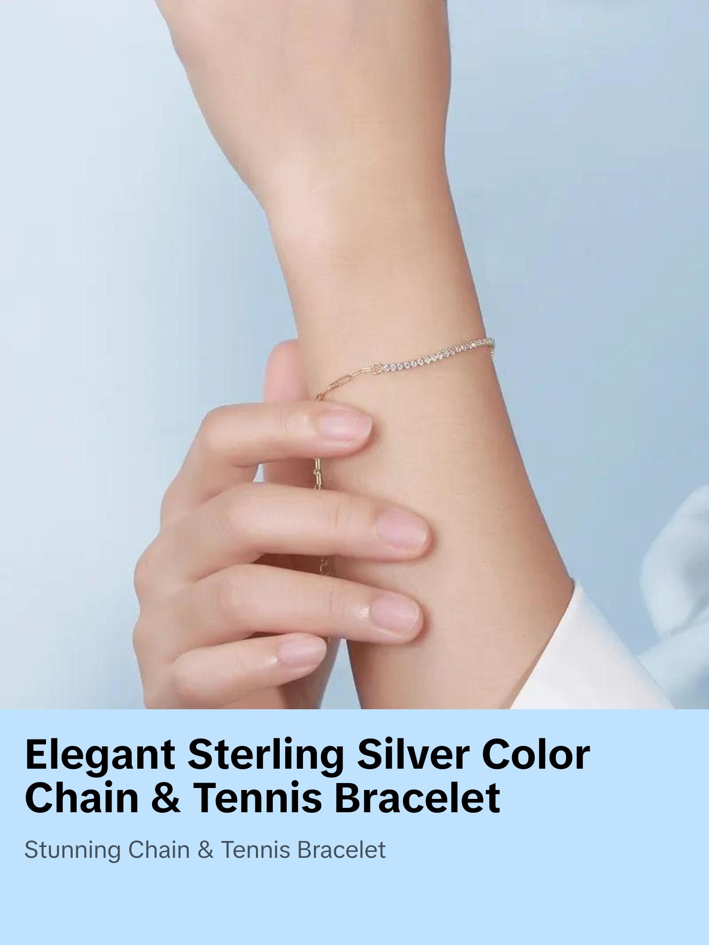 Chain & Tenis Bracelet