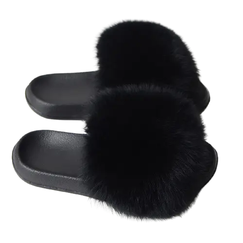 "ONYX" Fluffy Flip Flops™️