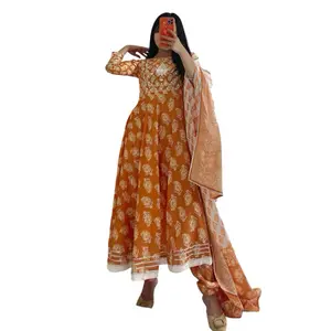 Elegant Anarkali Kurtha Set  Perfect blend of style & comfort for any occasion. Lightweight, flowy, and beautifully designed to make you shine. Shop now and elevate your wardrobe! ️