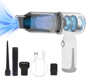 Mini Cordless Car Vacuum – 9000Pa Wireless Handheld 3-in-1 Vacuum, Air Blower & Pump, Portable High Power Cleaner for Car, Home & Office