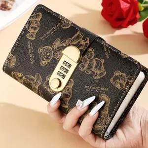 A6 Code Notebook for Money Cartoon Bear Printed Anti-splash Water Cash Budget Ledger Daily Plan Time Organizer