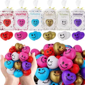18PCS Valentine’s Day Stress Balls, Heart-Shaped Squishy Toys for Kids, Classroom Exchange Gifts, Party Favors & Stress Relief