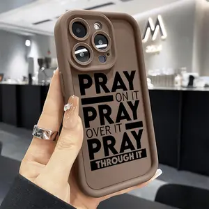 The durable prayer pattern shockproof and anti-vibration soft Case for iPhone 17 Air 16 15 14 Pro Max 13 12 11 X XS a gift for ladies.