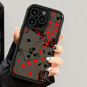 Playing Cards Pattern Phone Case For Iphone17 16 15 14 13 12 11 Pro Max Xs Xr X Plus Shock Absorption And Scratch Resistant Phone Case Fashion And Unique Any Image Can Be Customized Drop Proof Tpu Case