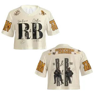Personalized Crop Top Jersey, Trendy R&B Fan Top