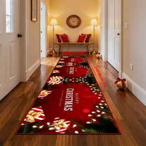 Christmas Carpet Rug, Outdoor Patio & Garden Decorative Mat, Washable Large Area Rug for Living Room Bedroom Hallway Entrance, Machine Washable Rug